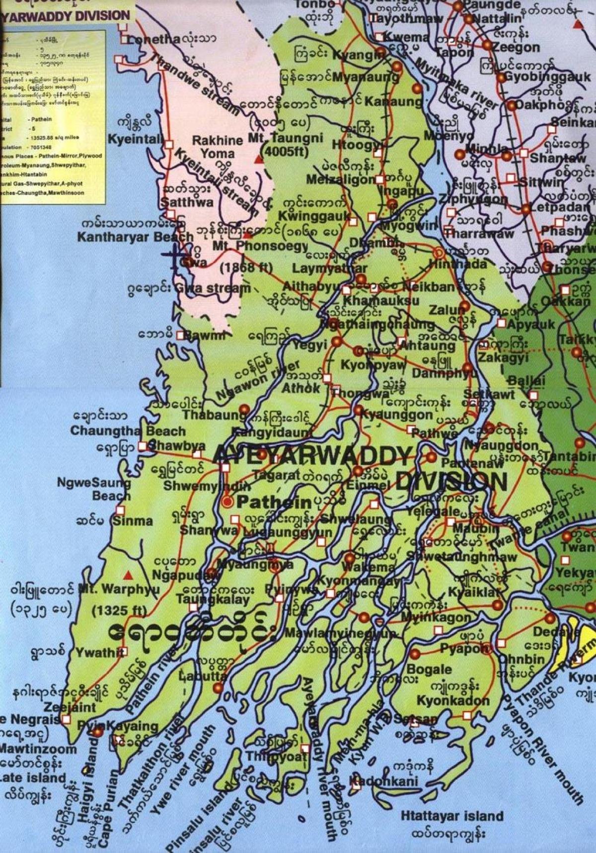 mapa ayeyarwady divizija Miramar