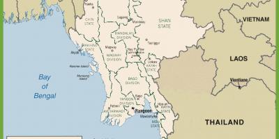 Burmi politički mapu