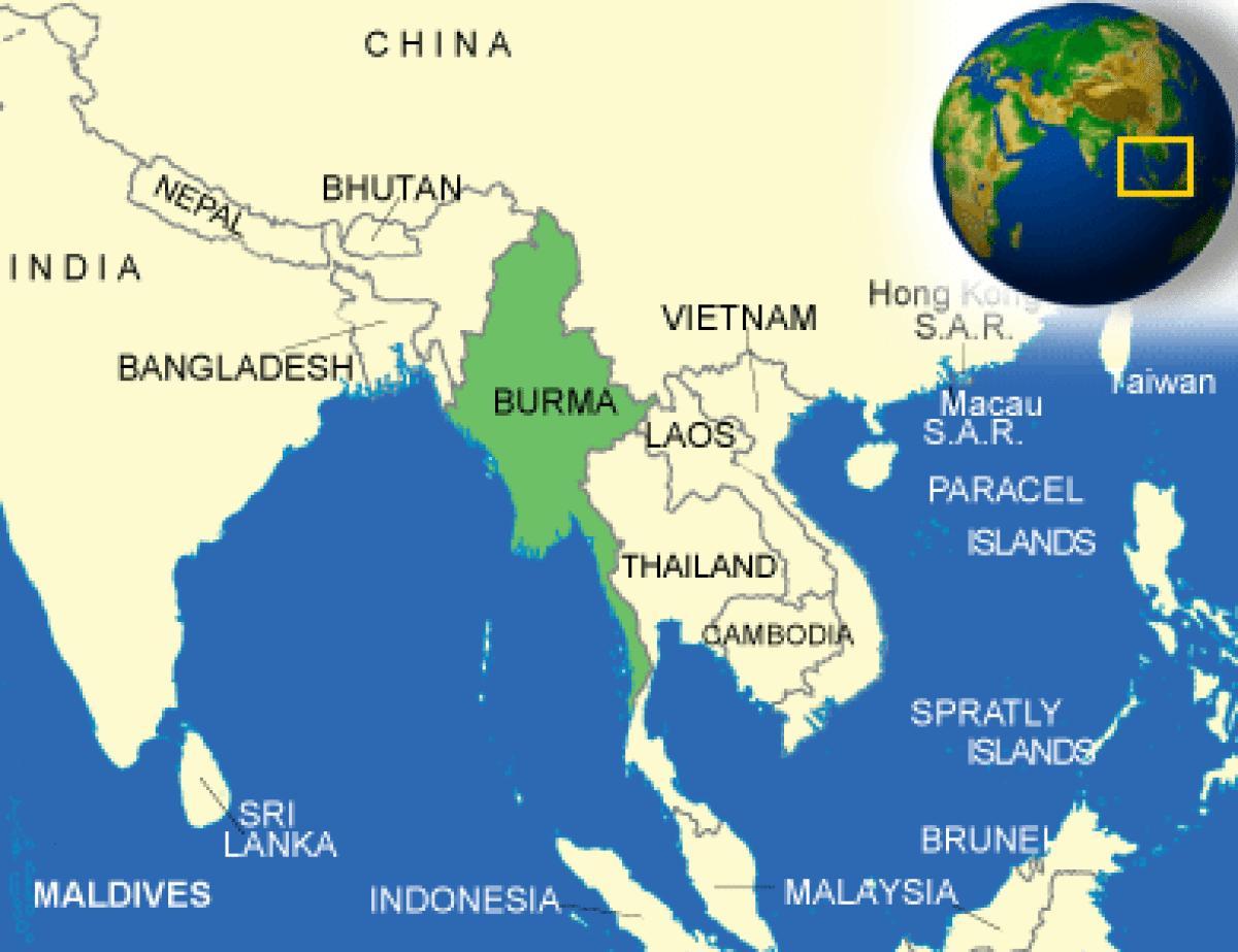 Burmi ili Miramar mapu