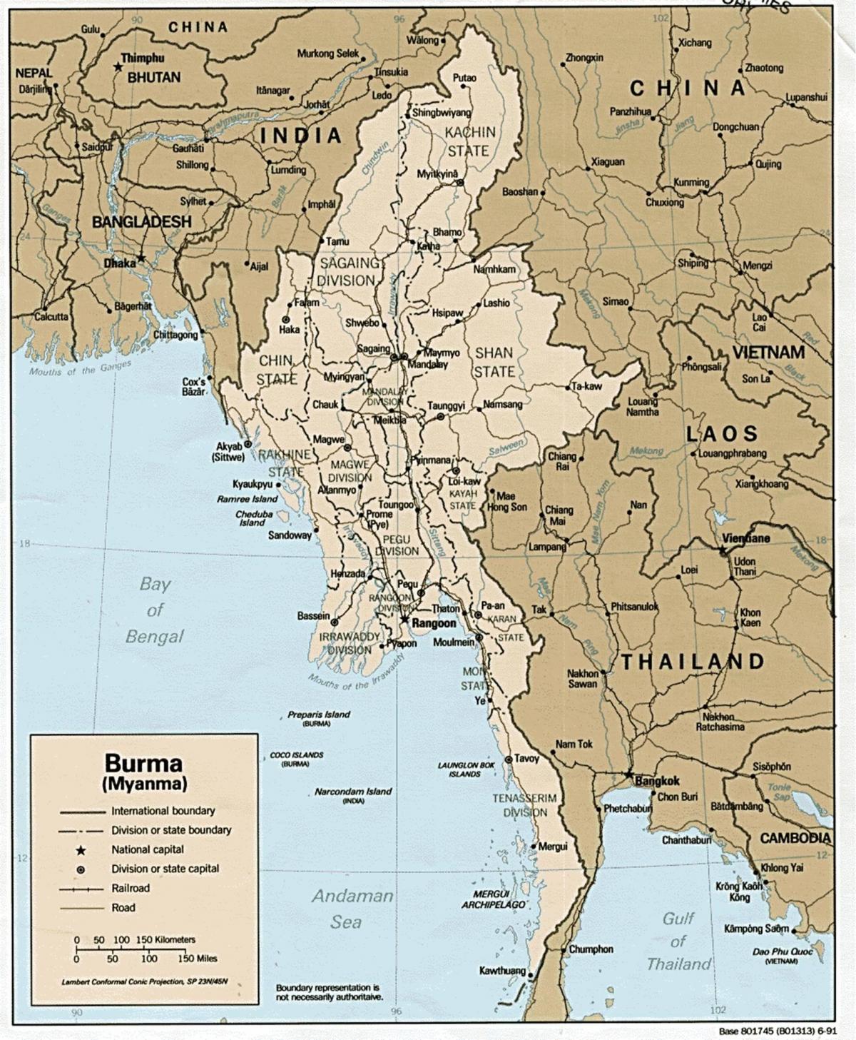 yangon Burmi mapu